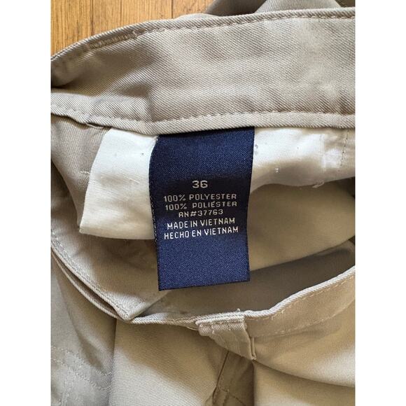 Pro Tour Men’s cargo Beige Golf Shorts 100% Polyester Flat Front Size 36 Waist - Picture 3 of 6